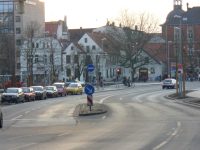 Taxi frei auf der Busspur in der Moslestraße