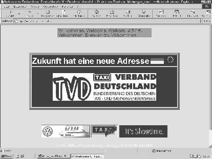 Intro-Seite des TVD im Juni 2000 (S/W)